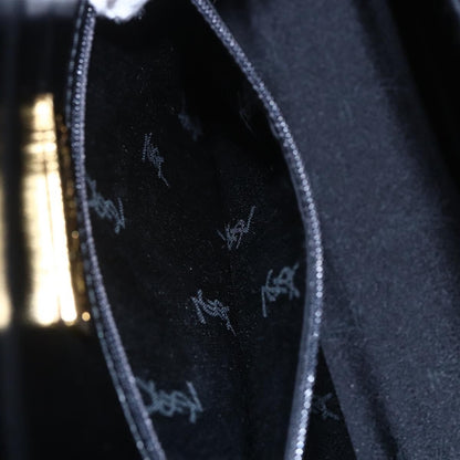 Saint Laurent Vintage Handbag Leather, BLACK, LEATHER, Handbag
