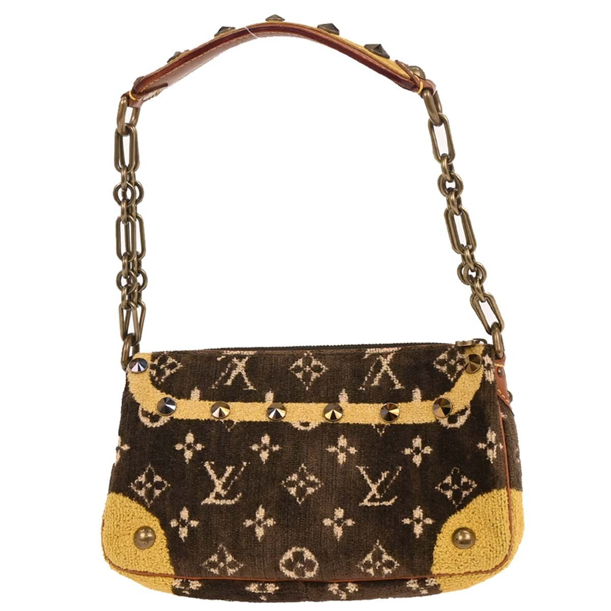 Louis Vuitton Trompe L'Oeil Pochette Monogram Velvet, BROWN, VELVET, Clutche & pouche