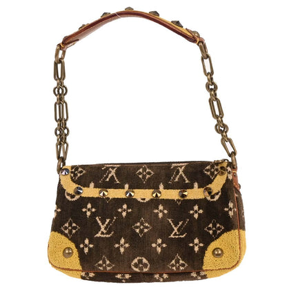 Louis Vuitton Trompe L'Oeil Pochette Monogram Velvet, BROWN, VELVET, Clutche & pouche