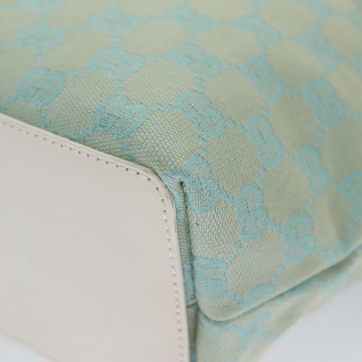 Gucci Vintage Bucket Shopping Tote GG Canvas, BLUE, CANVAS, Tote bag