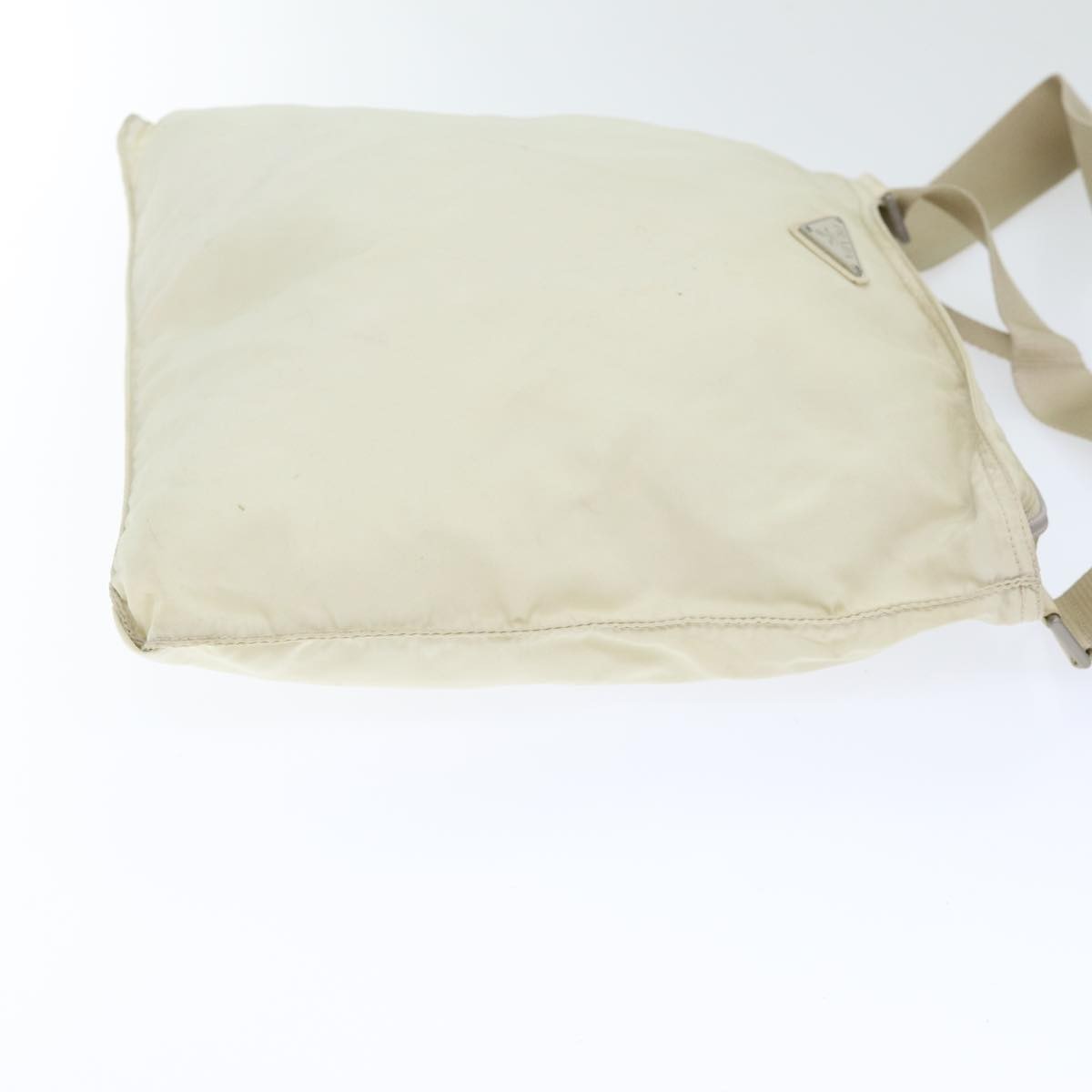 Prada Front Pocket Messenger Bag Tessuto, WHITE, NYLON, Shoulder bag