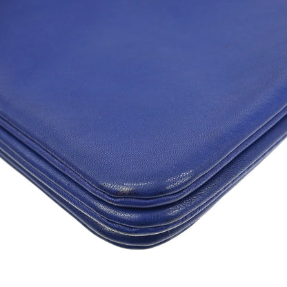 Celine Trio Crossbody Bag Leather, BLUE, LEATHER, Shoulder bag