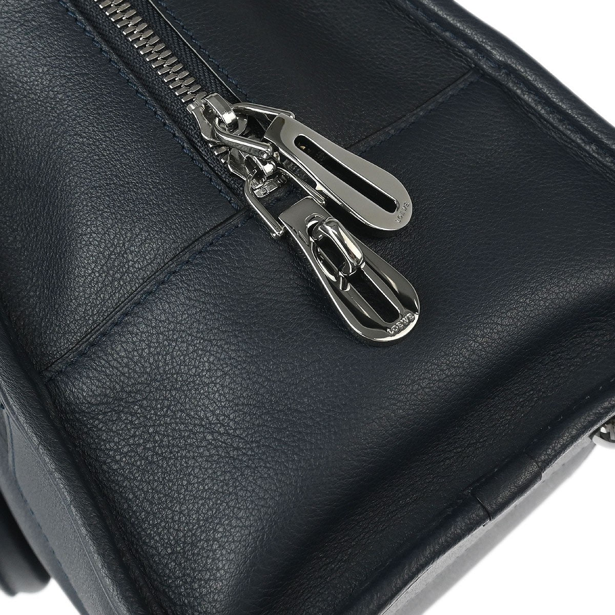 Loewe Amazona NM Bag Leather, NAVY, LEATHER, Handbag