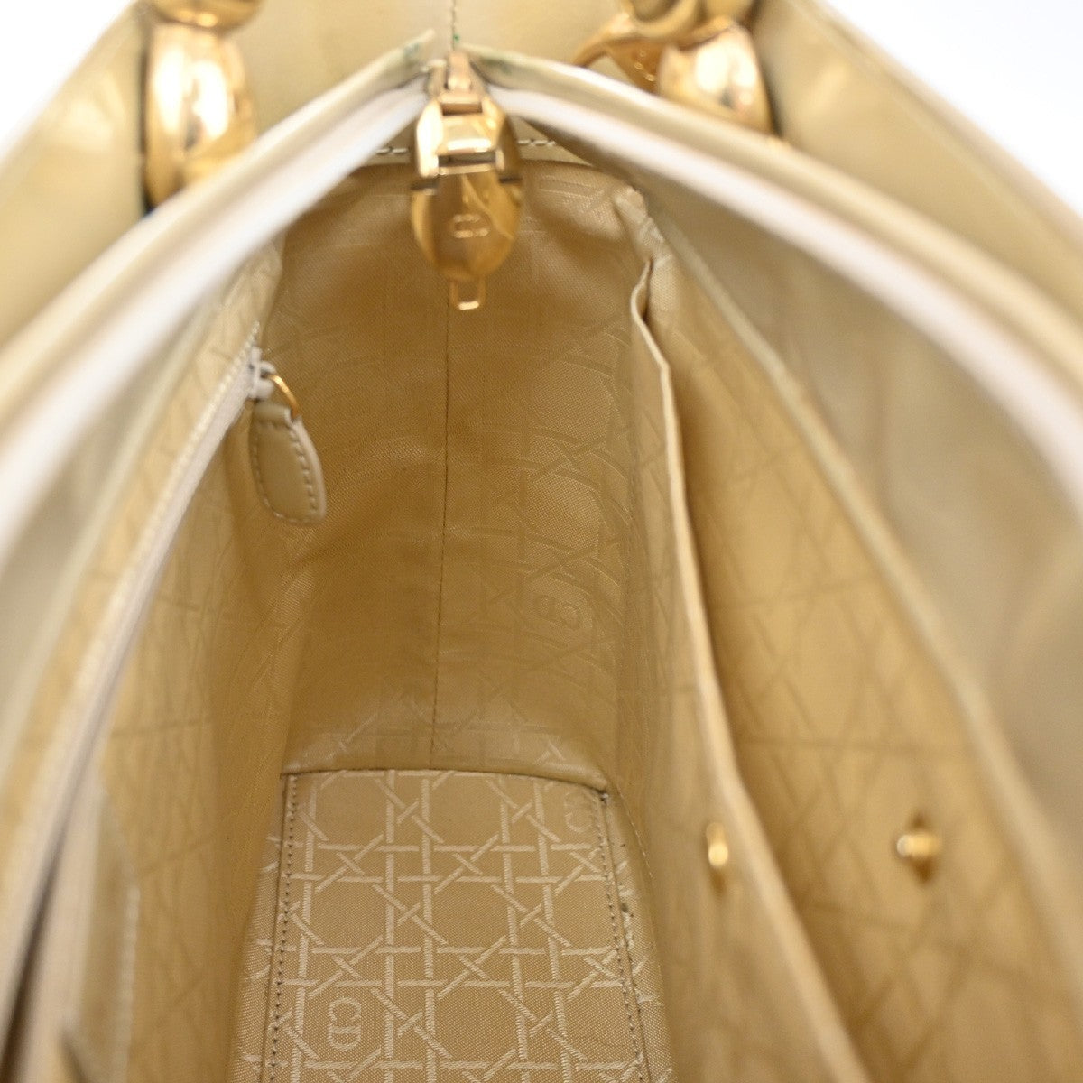 Christian Dior Malice handbag Patent leather, BEIGE, PATENT_LEATHER, Handbag