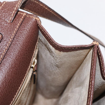 Gucci Vintage Shoulder Bag Leather, BROWN, LEATHER, Shoulder bag