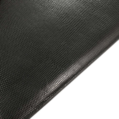 Salvatore Ferragamo Convertible Vara Bow Tote Lizard Embossed Leather, BLACK, LEATHER, Handbag