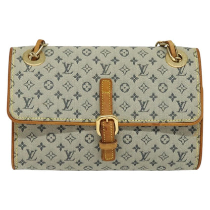 Louis Vuitton Camille Messenger Bag Mini Lin, BLUE, CANVAS, Crossbody bag