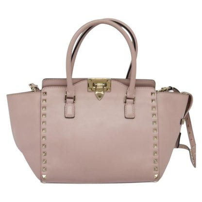 Valentino Garavani Rockstud Tote Rigid Leather, PINK, LEATHER, Tote bag