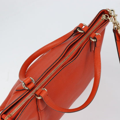 Gucci Soho Convertible Top Handle Bag Leather, ORANGE, LEATHER, Handbag