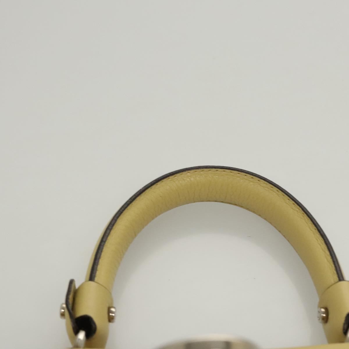 Salvatore Ferragamo Gancini handbag Leather, YELLOW, LEATHER, Handbag