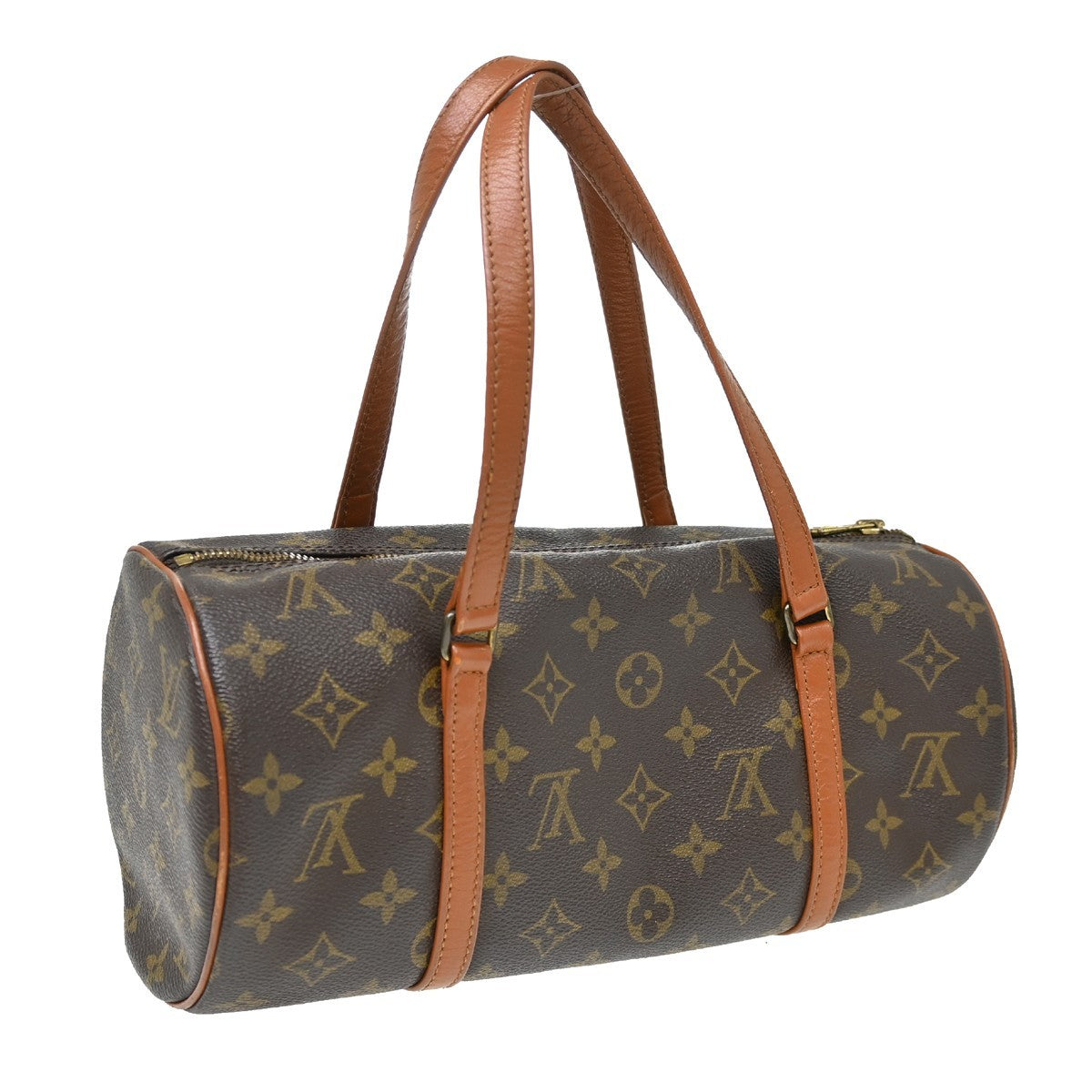 Louis Vuitton Papillon Handbag Monogram Canvas, Brown, Canvas, Handbag