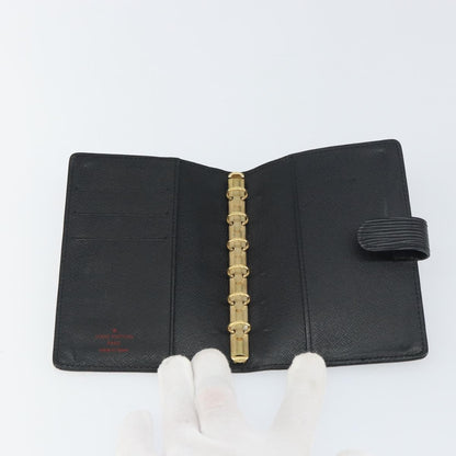 Louis Vuitton Agenda Cover Epi Leather, BLACK, LEATHER, Wallets