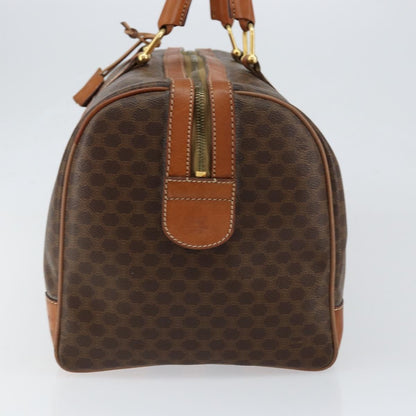 Celine Vintage Macadam Boston bag Canvas, BROWN, CANVAS, Travel bag