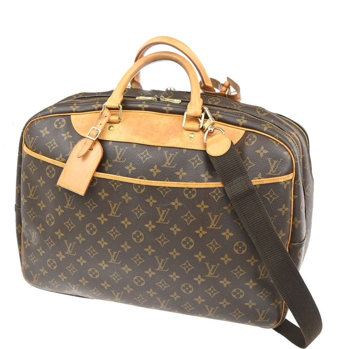 Louis Vuitton Alize Bag Monogram Canvas, BROWN, CANVAS, Travel bag