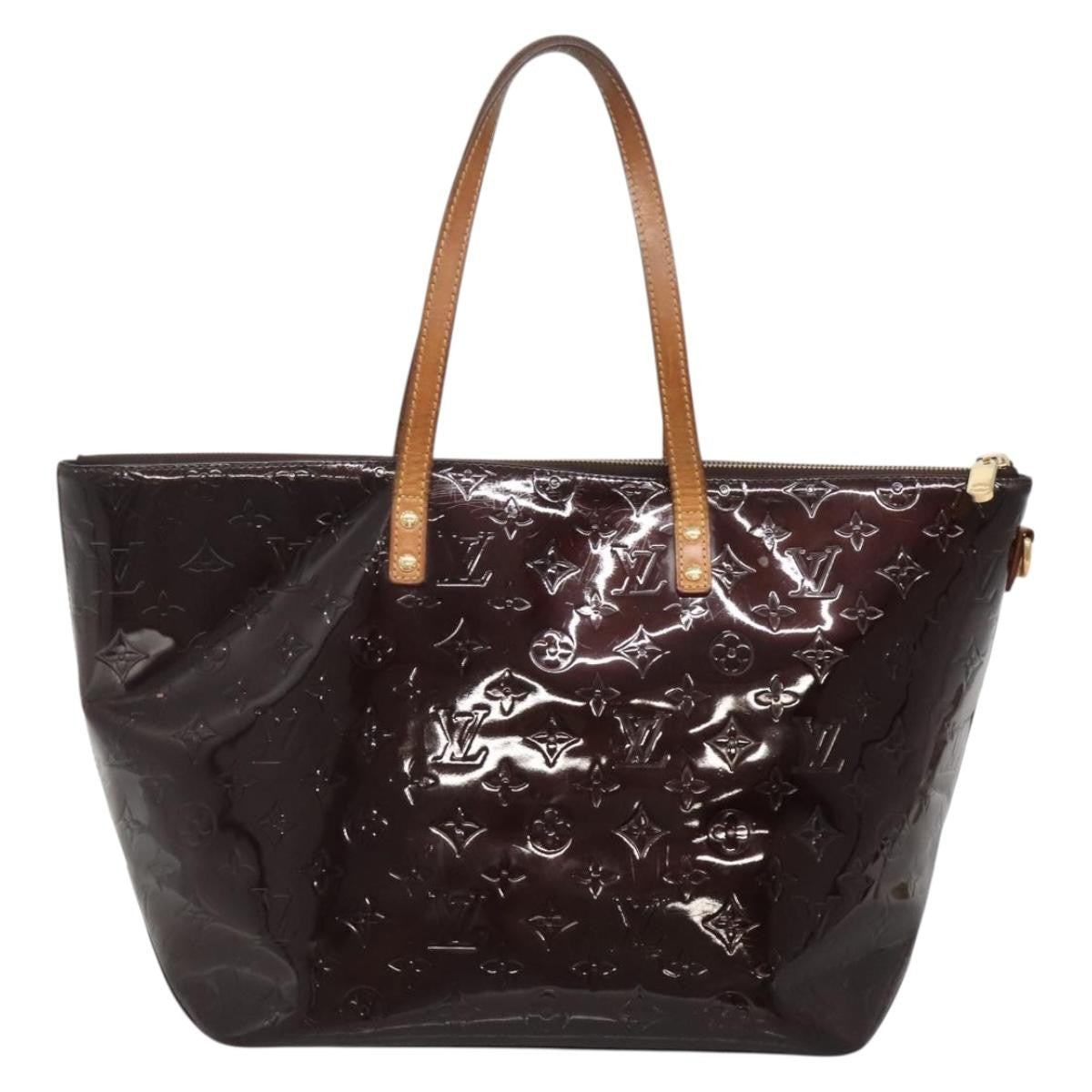 Louis Vuitton Bellevue Handbag Monogram Vernis, BURGUNDY, PATENT_LEATHER, Tote bag