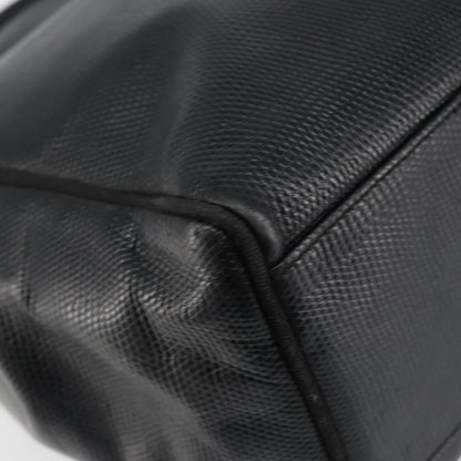 Salvatore Ferragamo Vintage Vara Bow Tote Lizard Embossed Leather, BLACK, LEATHER, Tote bag