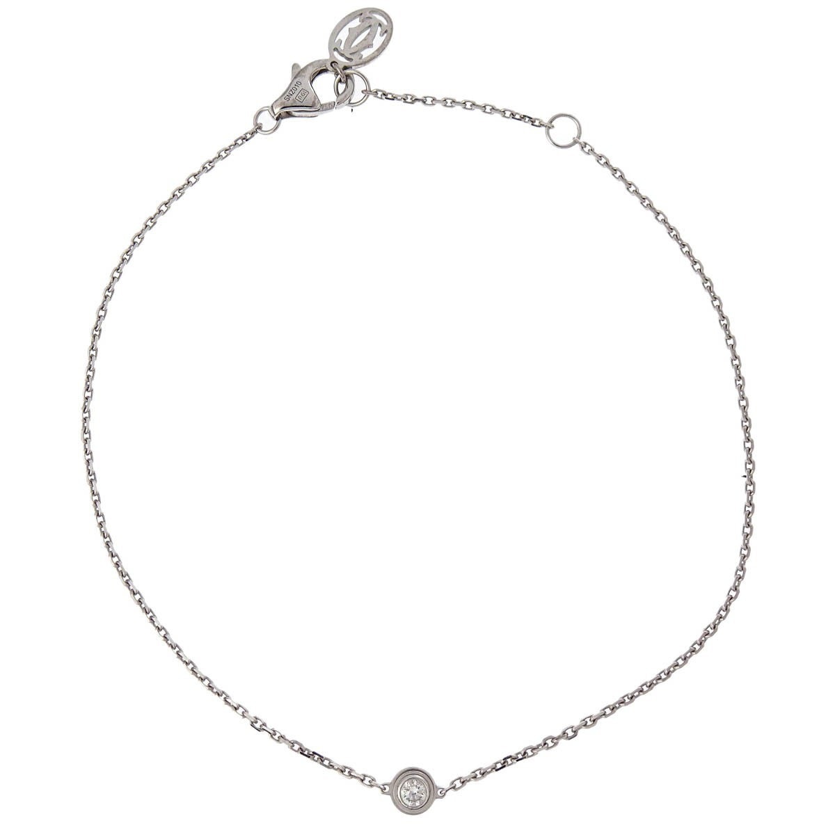 Cartier D'Amour Bracelet 18K White Gold and Diamond, SILVER, WHITE_GOLD, Bracelet