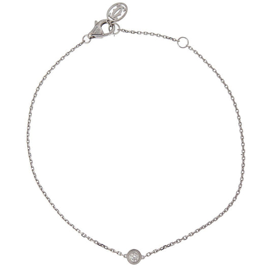 Cartier D'Amour Bracelet 18K White Gold and Diamond, SILVER, WHITE_GOLD, Bracelet