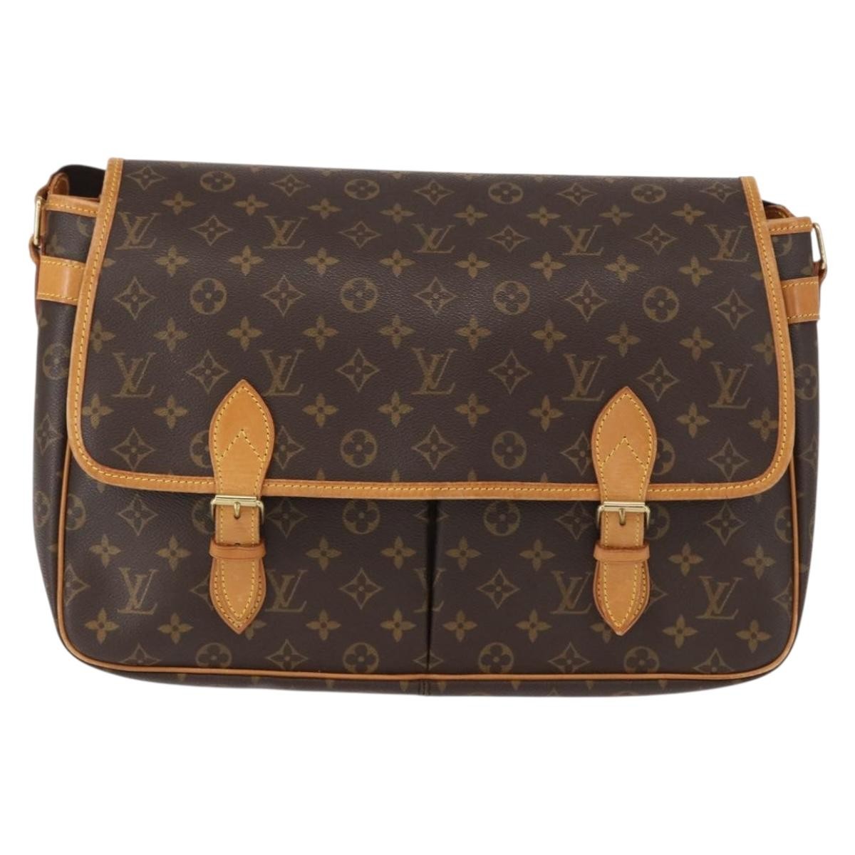 Louis Vuitton Sac Gibeciere Messenger Bag Monogram Canvas, BROWN, CANVAS, Shoulder bag