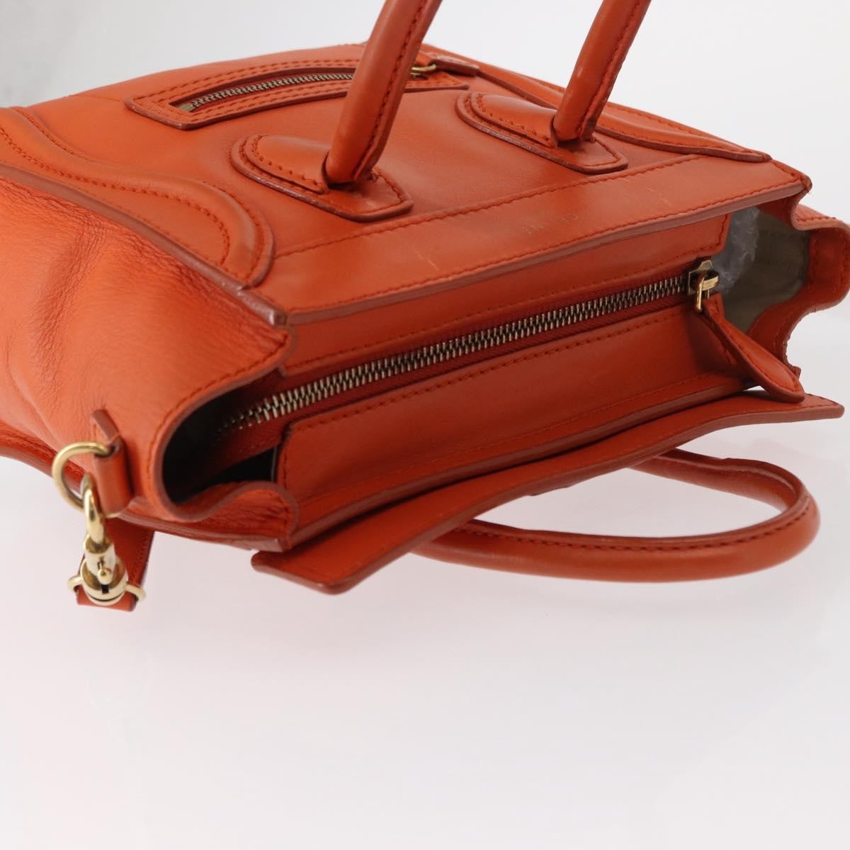 Celine Luggage Bag Smooth Leather, ORANGE, LEATHER, Handbag