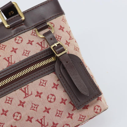 Louis Vuitton Lucille Handbag Mini Lin, RED, CANVAS, Handbag
