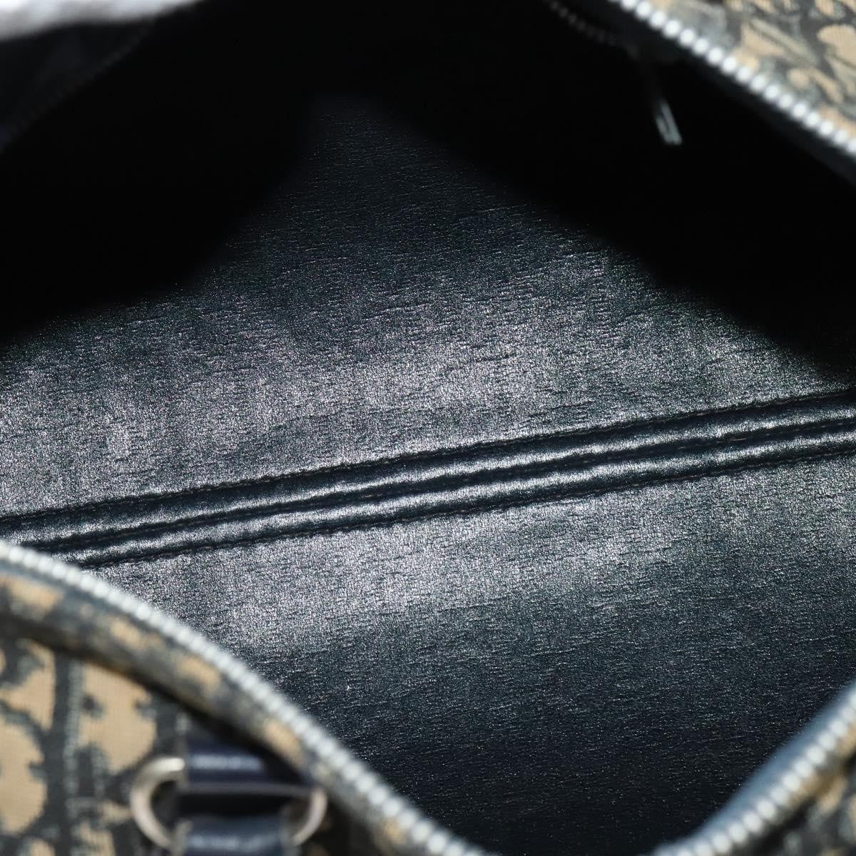 Christian Dior Vintage Trotter Boston Bag Diorissimo Canvas, NAVY, CANVAS, Handbag