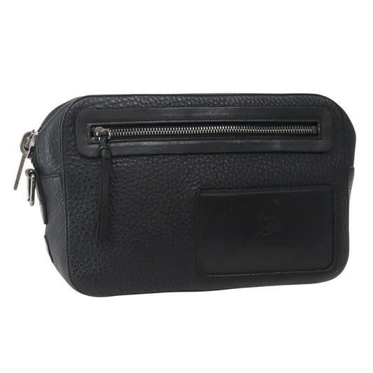 Christian Louboutin Loubiclutch Leather, BLACK, LEATHER, Clutche & pouche