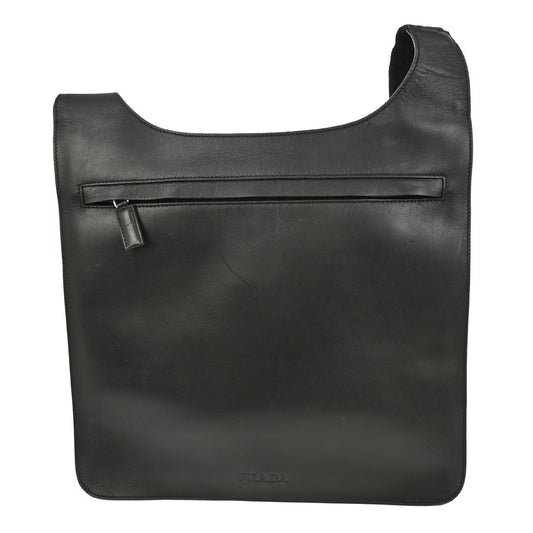 Prada Vintage Shoulder Bag Leather, BLACK, LEATHER, Shoulder bag