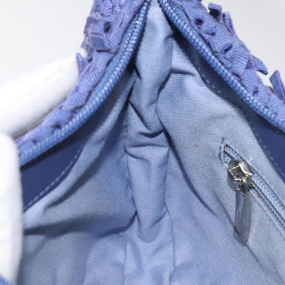 Salvatore Ferragamo Gancini Shoulder Bag Canvas, BLUE, CANVAS, Shoulder bag