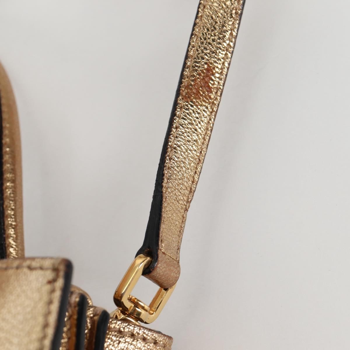 Miu Miu Madras Convertible Compartment Tote Leather, GOLD, LEATHER, Tote bag