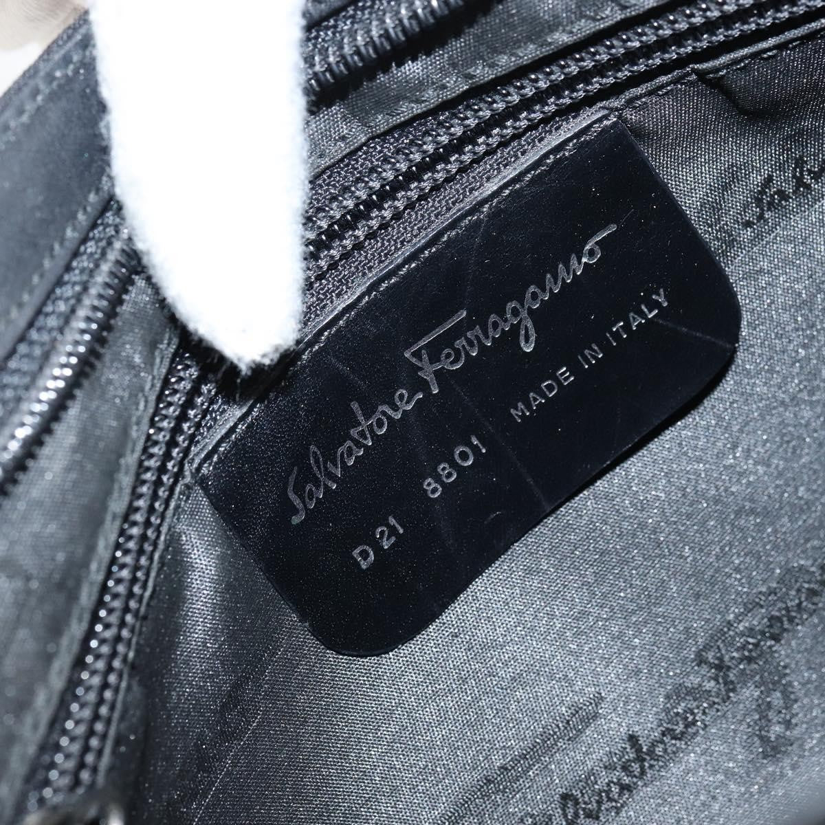 Salvatore Ferragamo Vala Shoulder Bag Nylon, BLACK, NYLON, Shoulder bag