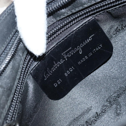 Salvatore Ferragamo Vala Shoulder Bag Nylon, BLACK, NYLON, Shoulder bag