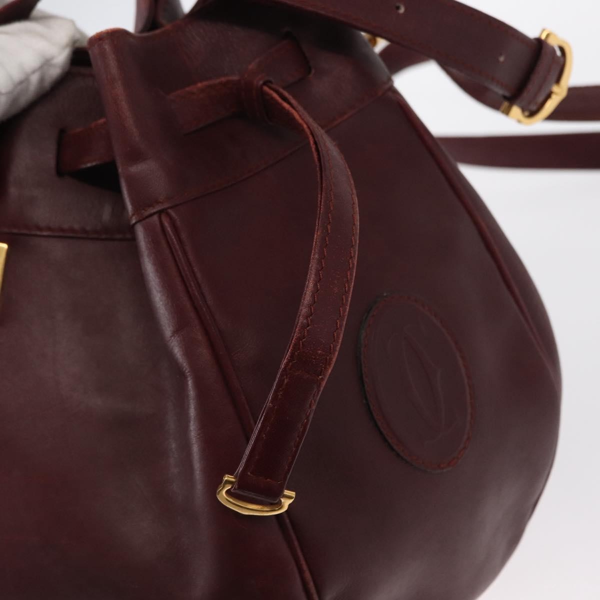 cartier Must de cartier bag Leather, BURGUNDY, LEATHER, Shoulder bag