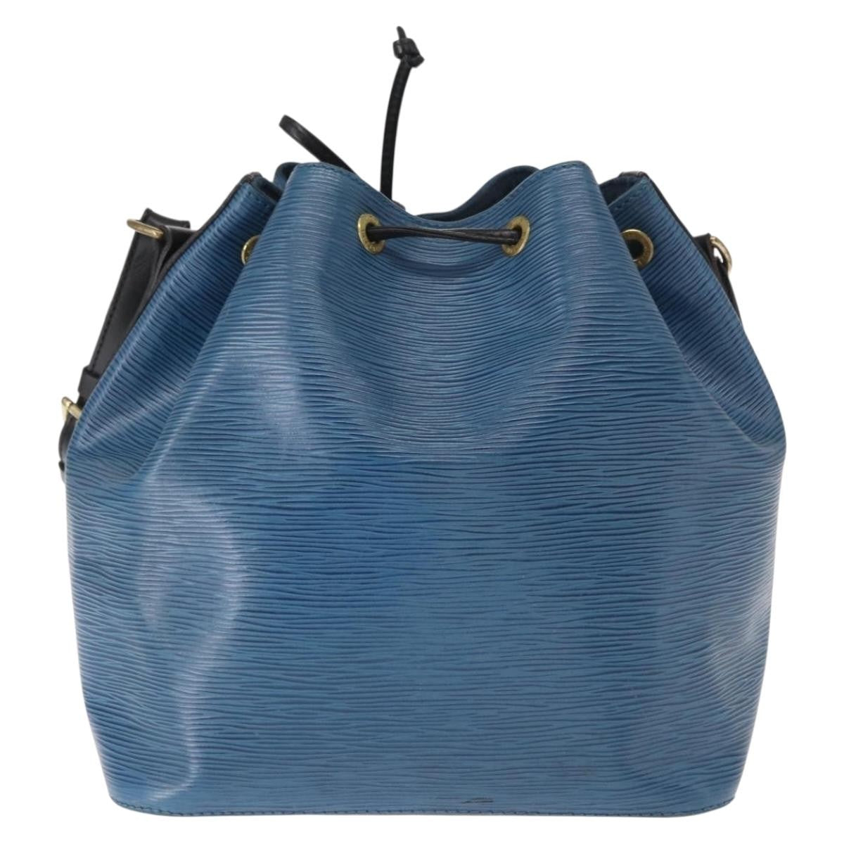 Louis Vuitton Petit Noe Handbag Epi Leather, BLACK, LEATHER, Shoulder bag