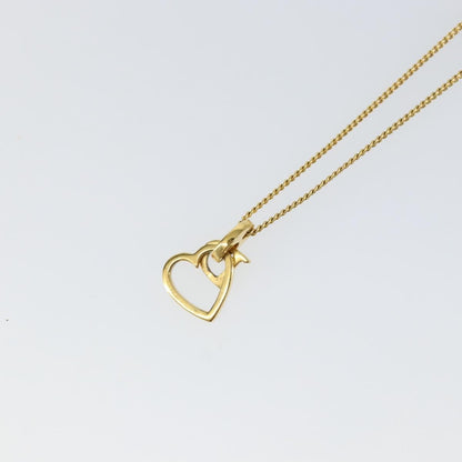 Christian Dior CD Heart Necklace Metal, GOLD, METAL, Necklace