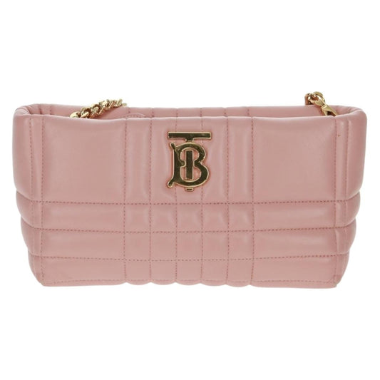 Burberry Lola Zip Shoulder Bag Quilted Leather, PINK, LEATHER, Shoulder bag
