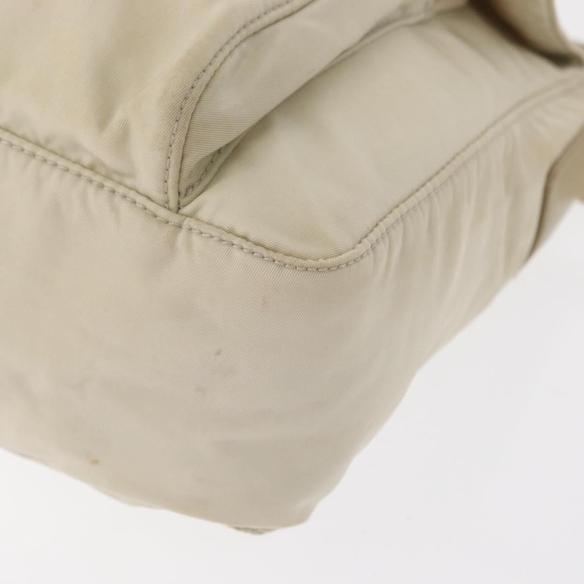Prada Buckle Messenger Bag Tessuto, BEIGE, NYLON, Shoulder bag