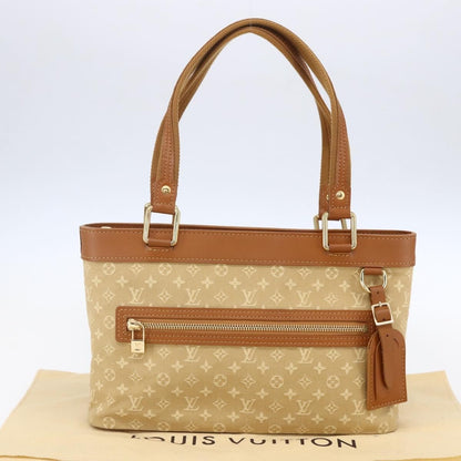 Louis Vuitton Lucille Handbag Mini Lin, BEIGE, CANVAS, Handbag