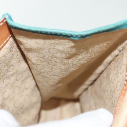 Celine Macadam Shoulder Bag Canvas, TURQUOISE, SUEDE, Shoulder bag