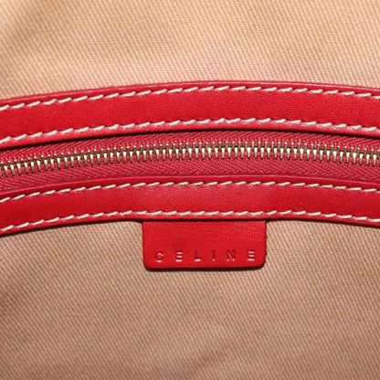 Celine Macadam Shoulder Bag PVC Leather, Beige, Canvas, Shoulder Bag