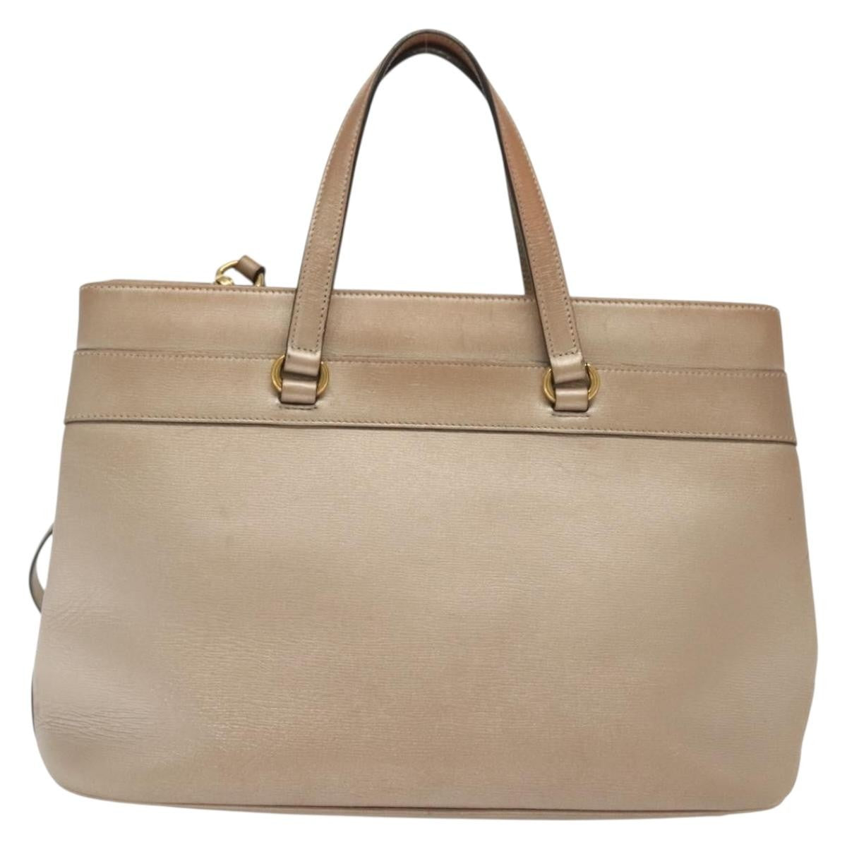 Gucci Bright Bit Convertible Tote Leather, GOLD, LEATHER, Tote bag