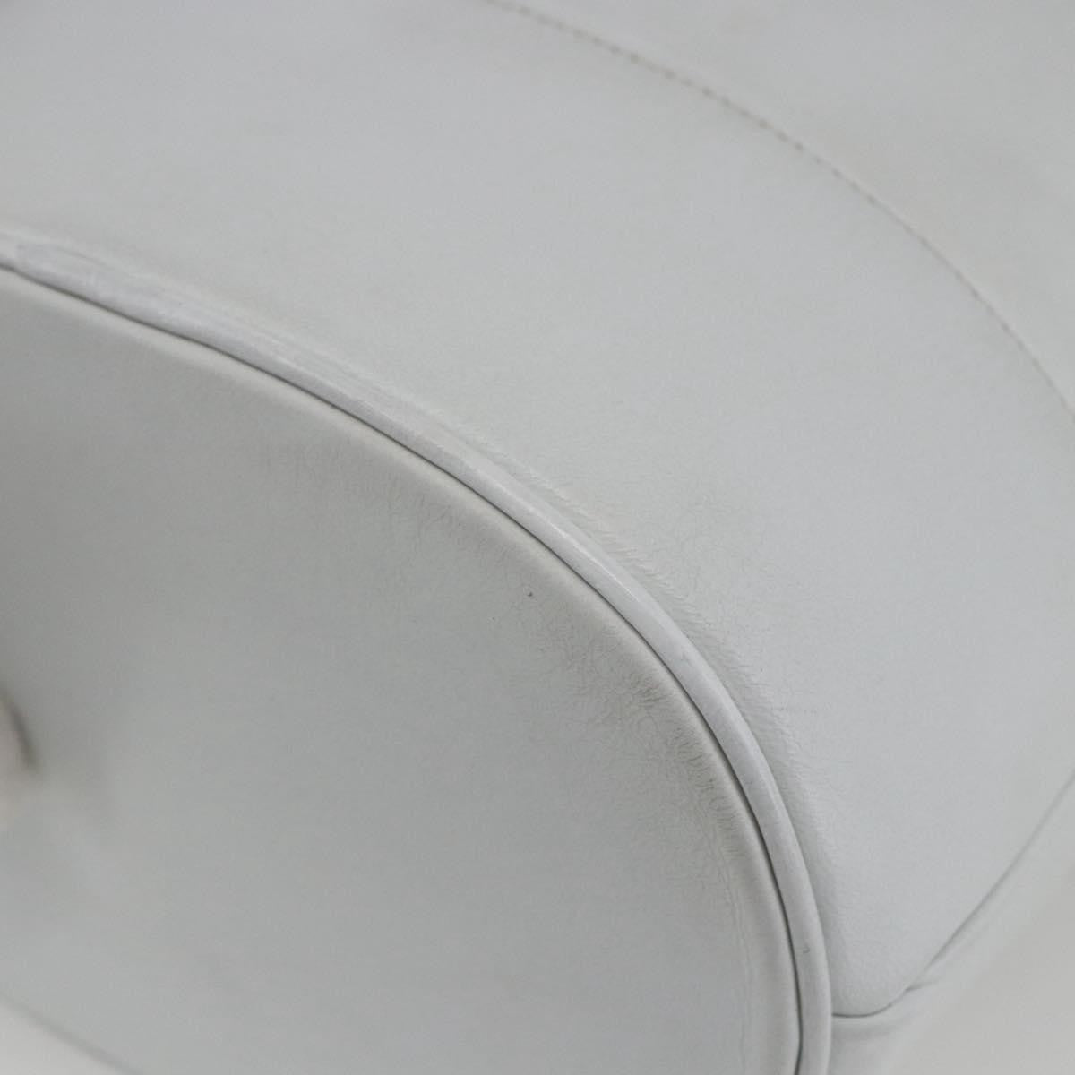 Chanel Vintage CC Drawstring Bucket Bag Caviar, WHITE, LEATHER, Shoulder bag