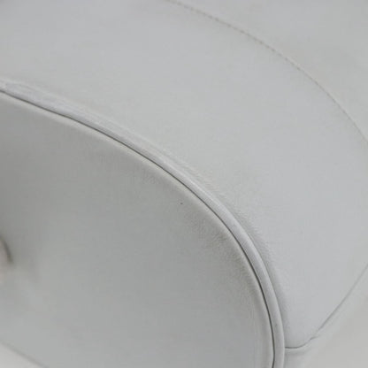 Chanel Vintage CC Drawstring Bucket Bag Caviar, WHITE, LEATHER, Shoulder bag