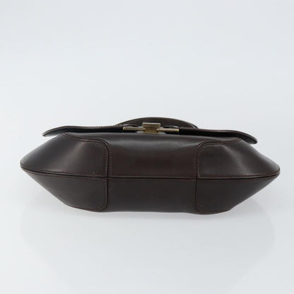 Salvatore Ferragamo Gancini handbag Leather, BLACK, LEATHER, Handbag