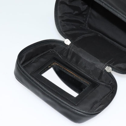 Salvatore Ferragamo Vintage Gancini Pochette Leather, BLACK, LEATHER, Handbag