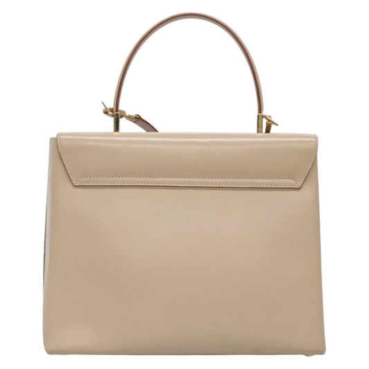 Salvatore Ferragamo Gancini Convertible Top Handle Bag Leather, BEIGE, LEATHER, Handbag
