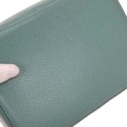 Chanel Vintage Timeless Vanity Case Caviar, GREEN, LEATHER, Clutche & pouche