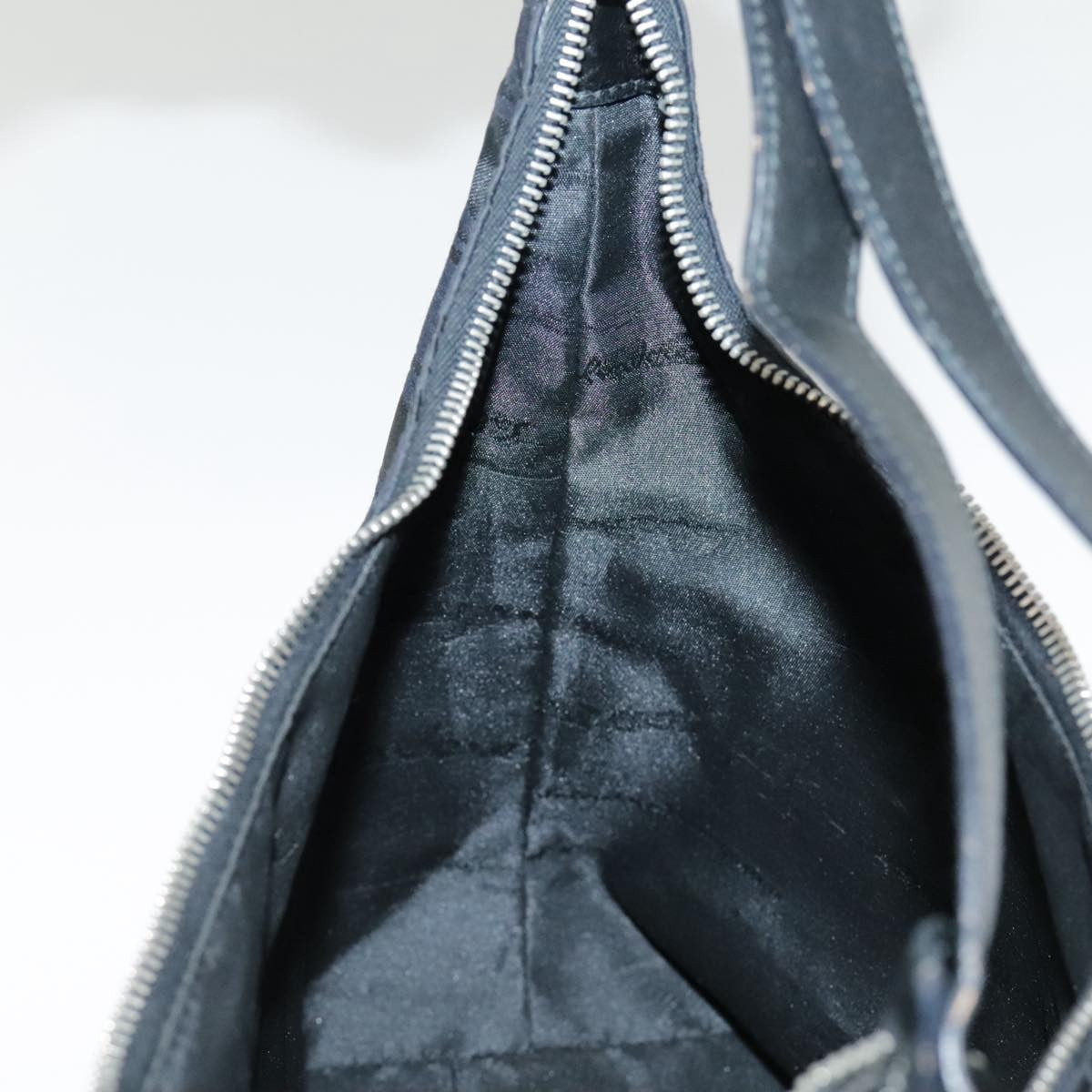 Salvatore Ferragamo Gancini Shoulder Bag Nylon, BLACK, NYLON, Shoulder bag