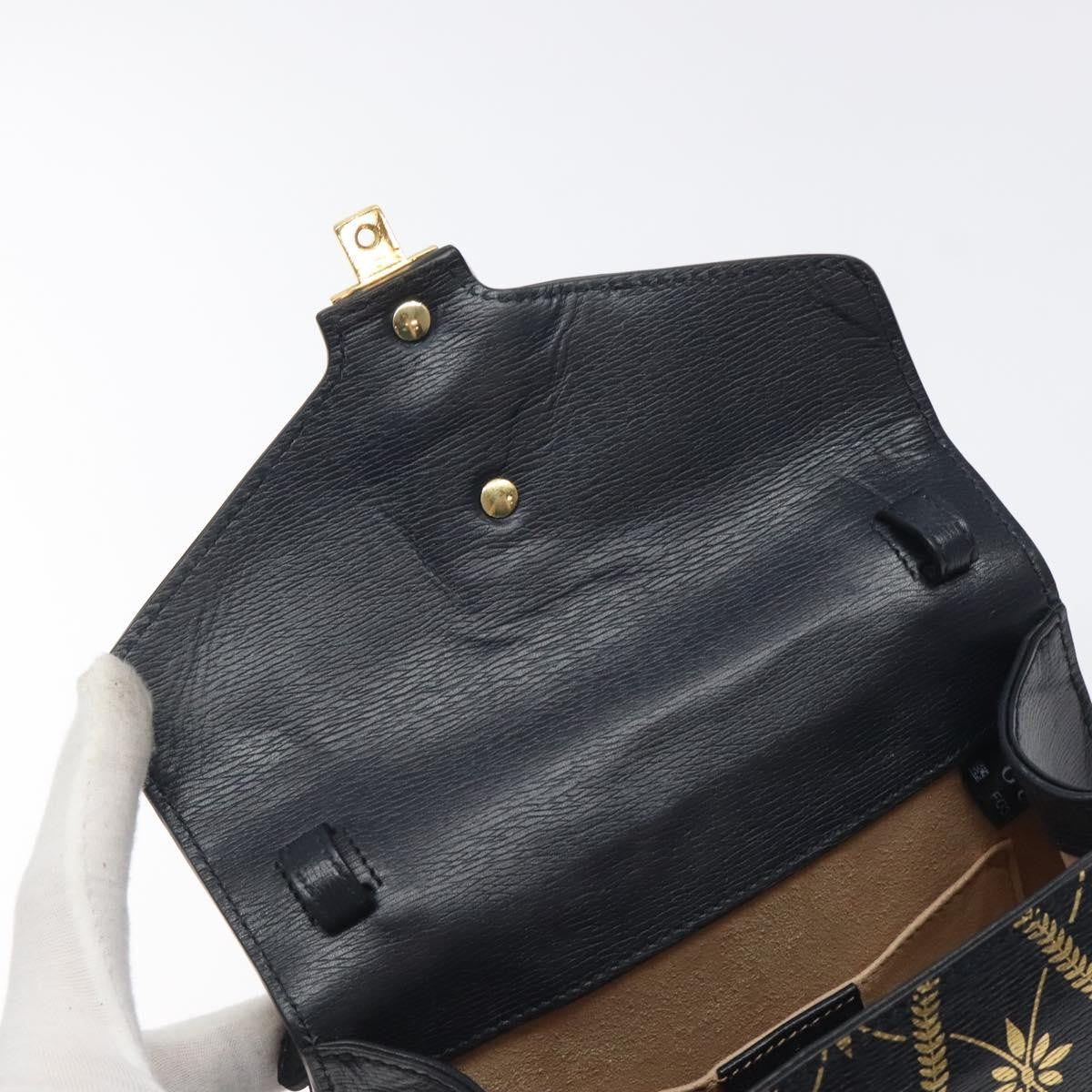 Gucci Sylvie Top Handle Bag Printed Leather, NAVY, LEATHER, Handbag