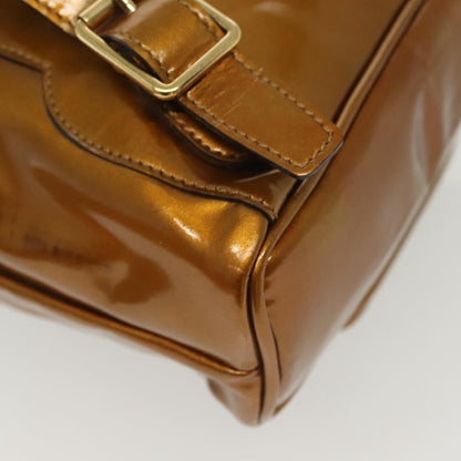 Gucci Vintage Bamboo Backpack Patent, GOLD, PATENT_LEATHER, Backpack
